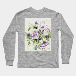 Washy Purple Roses B Long Sleeve T-Shirt